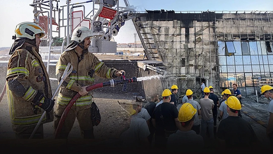 İzmir İtfaiyesi, ALOSBİ’deki fabrika yangınına hızlı müdahale etti