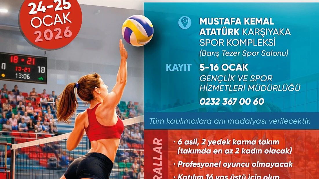 Karşıyaka Belediyesi’nden voleybol turnuvası: Filede dostluk ve rekabet bir arada