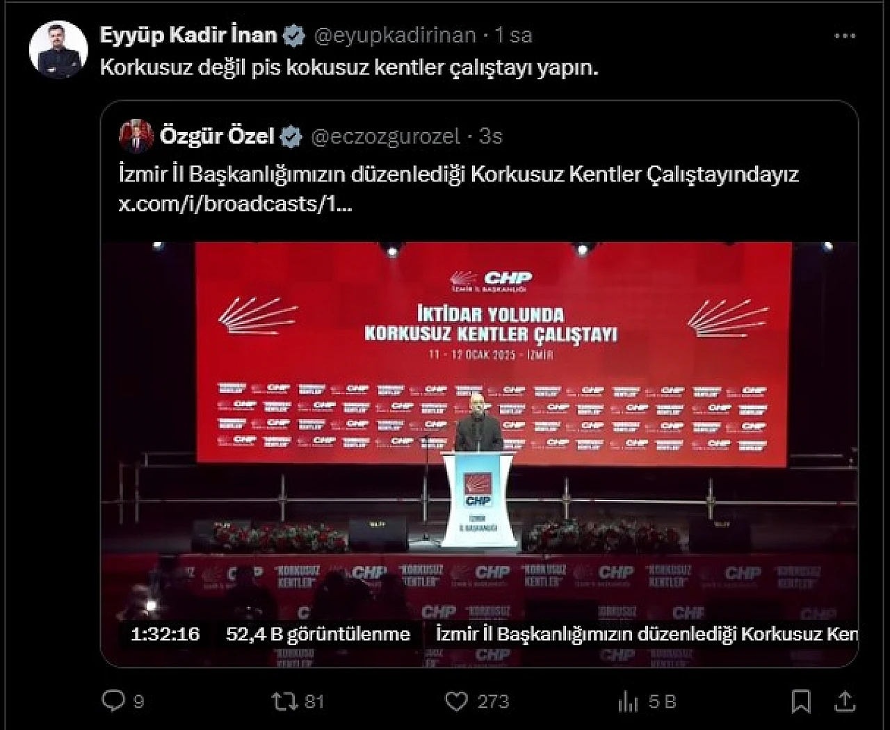 AK Parti'den CHP'nin 'Korkusuz Kentler Çalıştayı'na Tepki