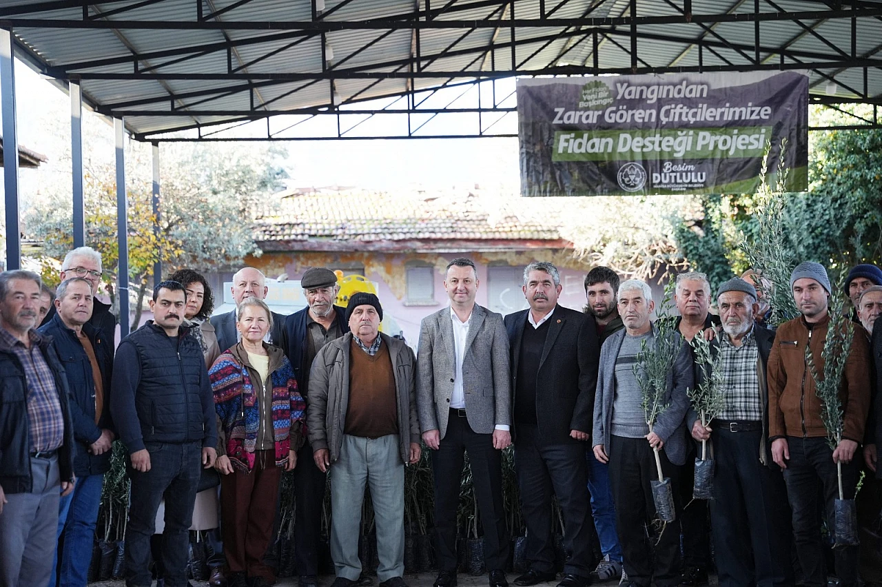 Büyükşehir'den doğal afet mağduru üreticilere fidan desteği