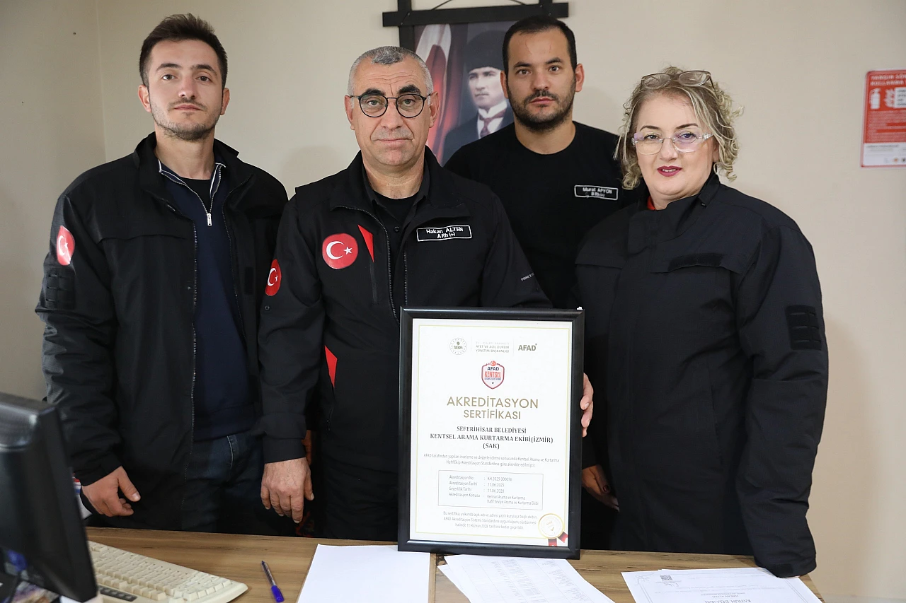 Seferihisar Belediyesi arama kurtarma ekibi, AFAD akreditasyon sertifikası aldı