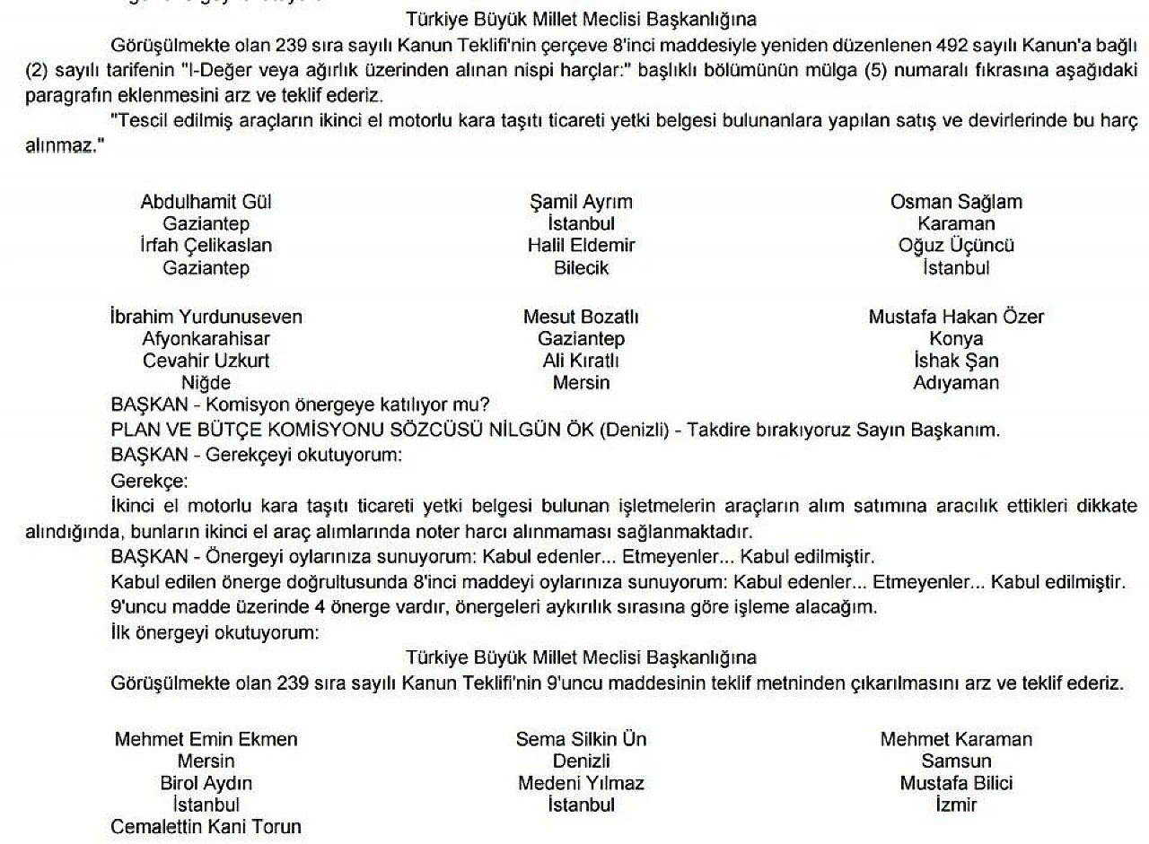 Yetki belgesi olan oto galerici esnaftan artık ek harç alınmayacak