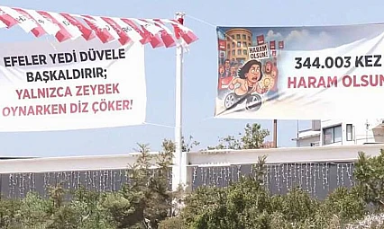 Çerçioğlu'na tepki pankartları miting alanını kapladı