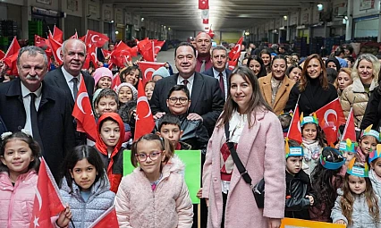 Manisalı çocuklar yerli malı haftasını coşkuyla kutladı