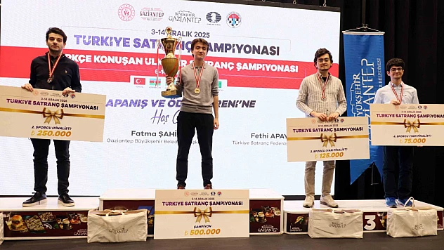 2025 Türkiye satranç şampiyonası ve Türkçe konuşan ülkeler satranç şampiyonası Gaziantep'te tamamlandı