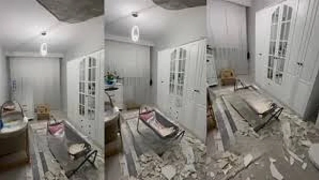 Ankara'da bebek beşiğine tavan çöktü