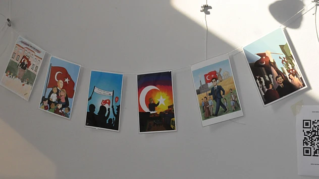 Ege Üniversitesi öğrencileri, çizgilerle Cumhuriyet'in değerlerini anlattı