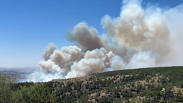 Eymir Gölü çevresinde korkutan orman yangını