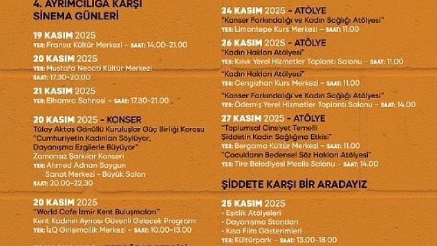 İzmir'de 25 Kasım kadına yönelik şiddete karşı mücadele etkinlikleri başlıyor