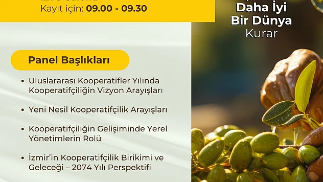İzmir kooperatifçilik buluşmaları 19 Aralık'ta başlıyor