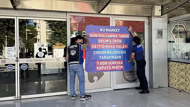 Tarihi geçmiş ürün satan market 1 günlüğüne kapatıldı