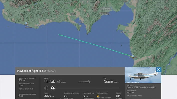 ABD'nin Alaska eyaletinde uçak kayboldu