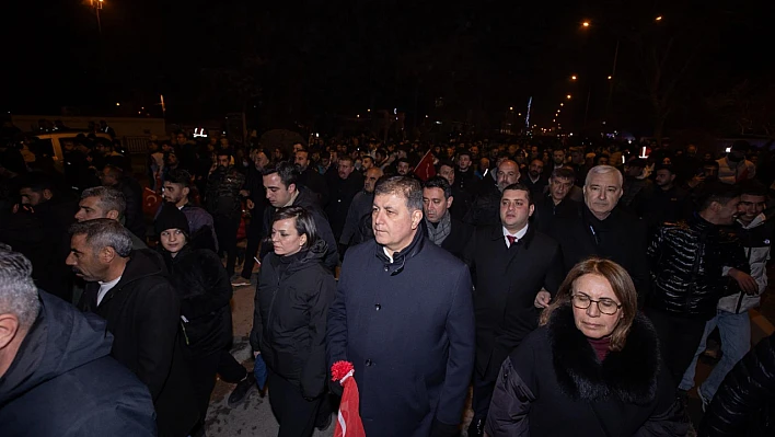 Acının yıl dönümünde sessiz yürüyüşe katıldı