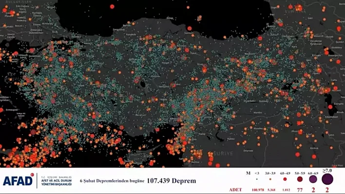 AFAD açıkladı: Türkiye ve çevresinde 2 yılda 107 bin deprem oldu!