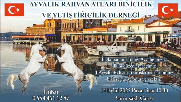 Ayvalık'ta ilk kez rahvan at yarışları düzenleniyor