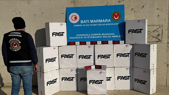 Çanakkale'de 7 bin 500 paket kaçak sigara ele geçirildi!