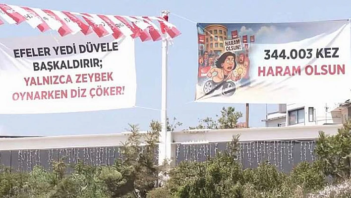 Çerçioğlu'na tepki pankartları miting alanını kapladı