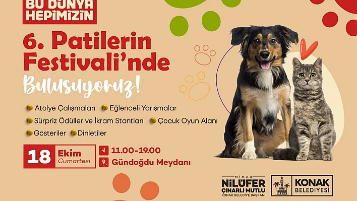 İzmir'de patili şölen: Konak Belediyesi'nden 6. Patilerin festivali