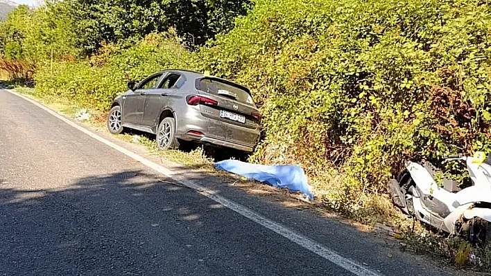 Motosikletle gezmeye gelen karı-koca trafik kazasında hayatını kaybetti