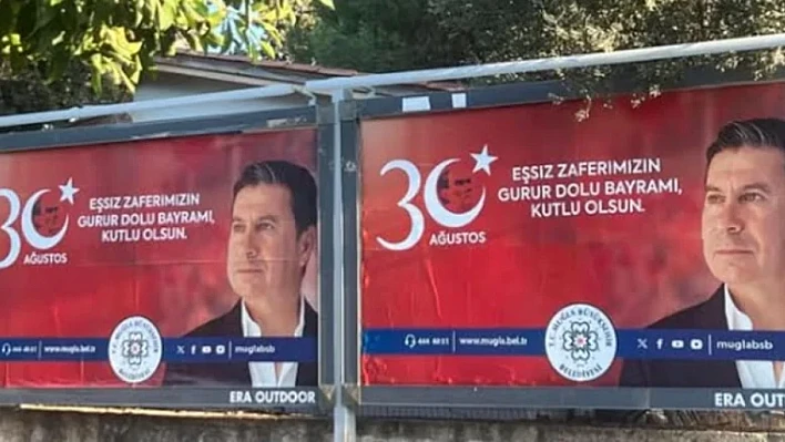 Muğla'da Zafer Bayramı afişi tartışma yarattı