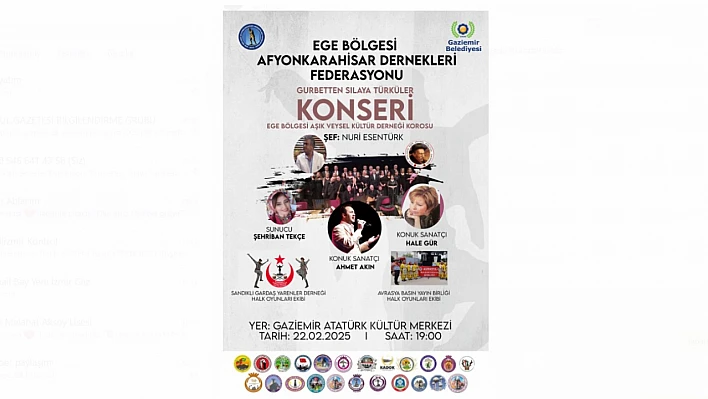 Müzik ve kültürün buluştuğu gece: 'Gurbetten Sılaya Türküler Konseri'