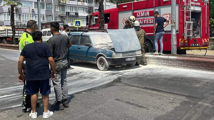Ödemiş'te araç yangını