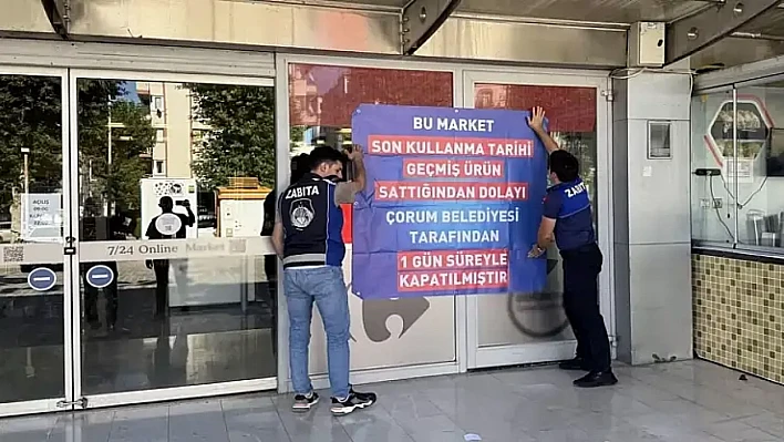 Tarihi geçmiş ürün satan market 1 günlüğüne kapatıldı