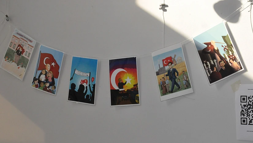 Ege Üniversitesi öğrencileri, çizgilerle Cumhuriyet'in değerlerini anlattı