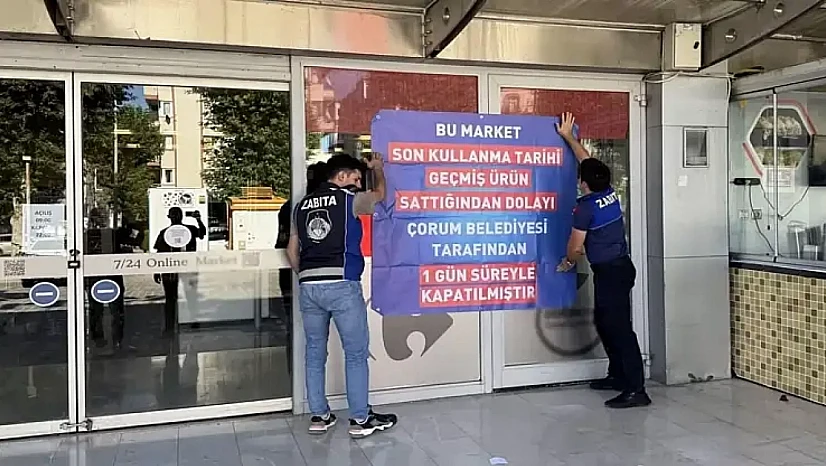 Tarihi geçmiş ürün satan market 1 günlüğüne kapatıldı