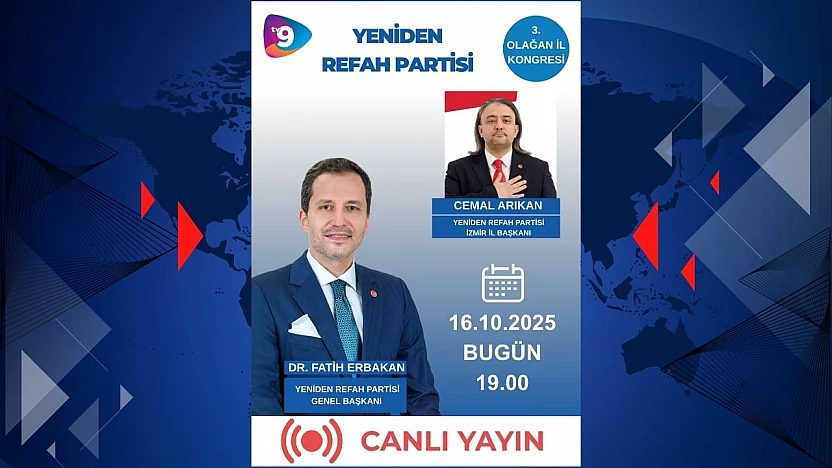 Yeniden Refah Partisi 3. Olağan İzmir İl Kongresi bugün gerçekleşiyor