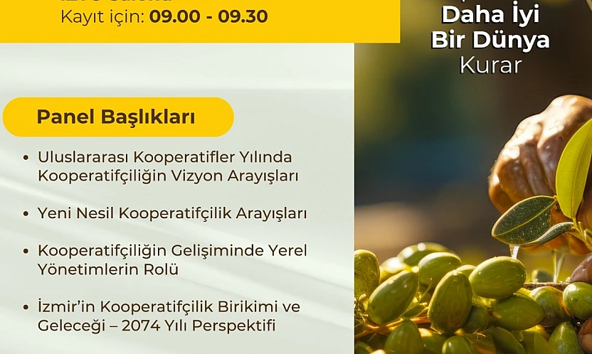 İzmir kooperatifçilik buluşmaları 19 Aralık'ta başlıyor